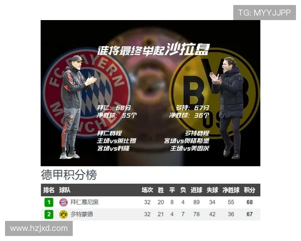 德甲联赛最新积分榜分析 拜仁多特领先 群雄逐鹿争冠激烈